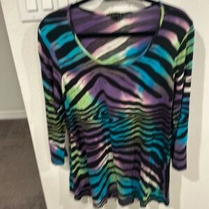 Dunia tie dye top with 3/4 sleeves